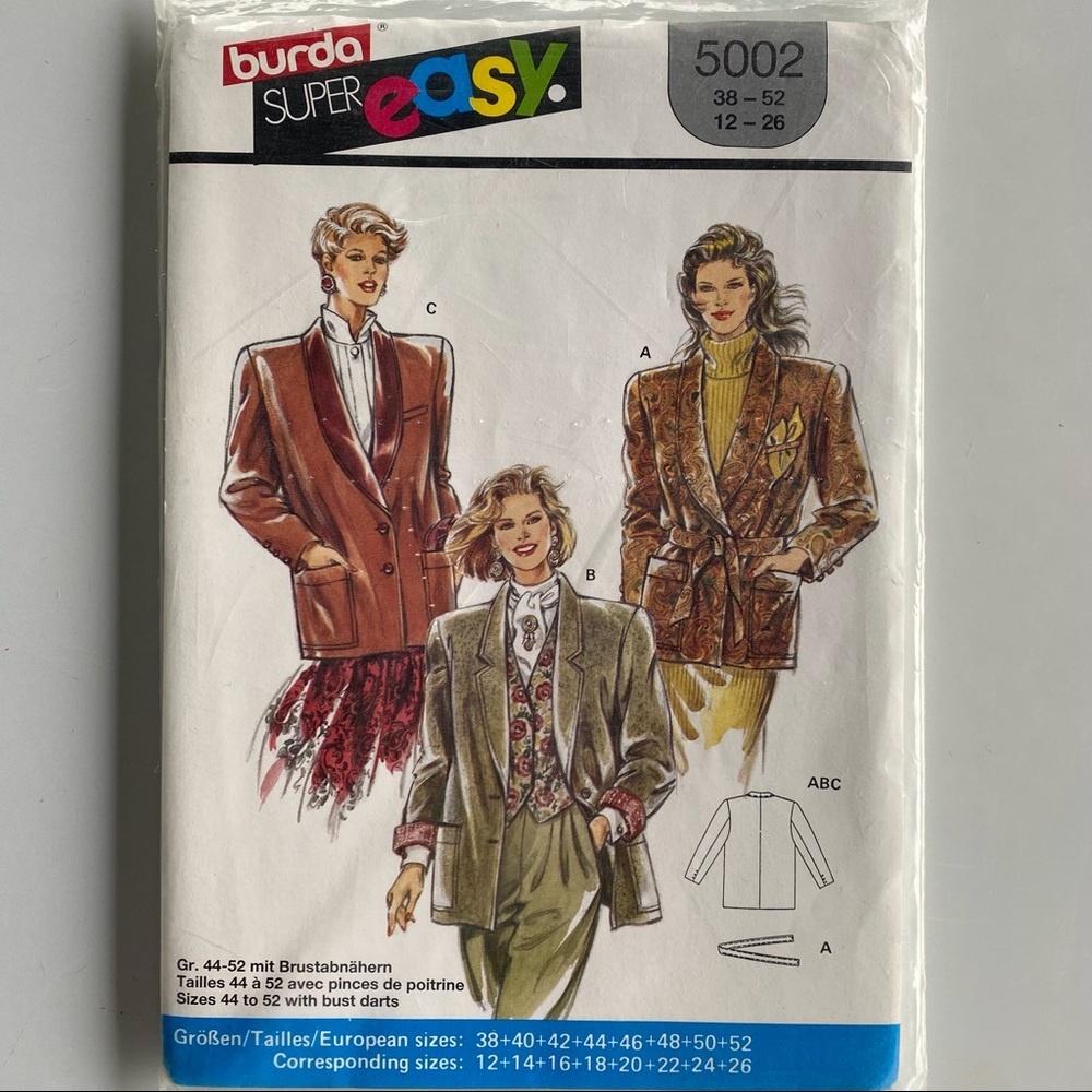 🧵2 for 22$🧵BURDA Sewing Pattern 5002